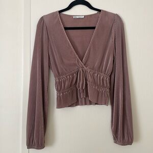 Zara pleated blouse